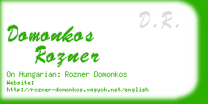 domonkos rozner business card